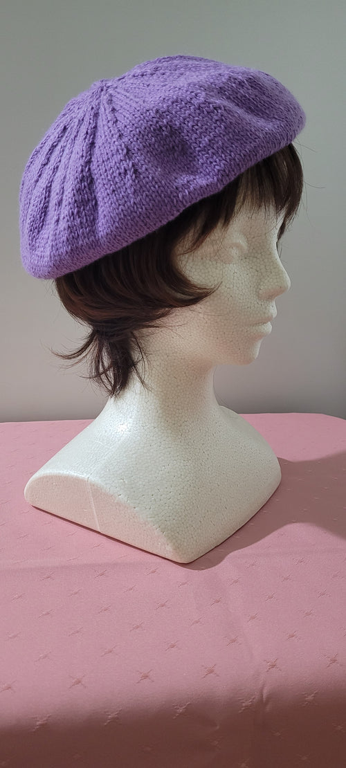 Ladies Handknitted Vintage French Style Beret